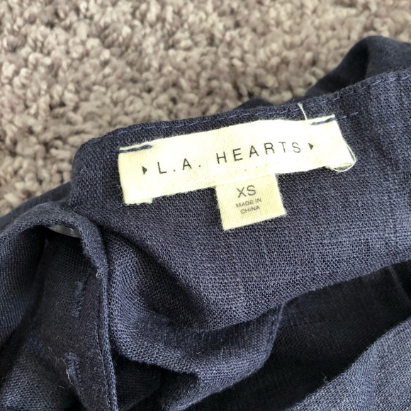 Pacsun Navy Blue Linen Romper - Picture 8 of 8